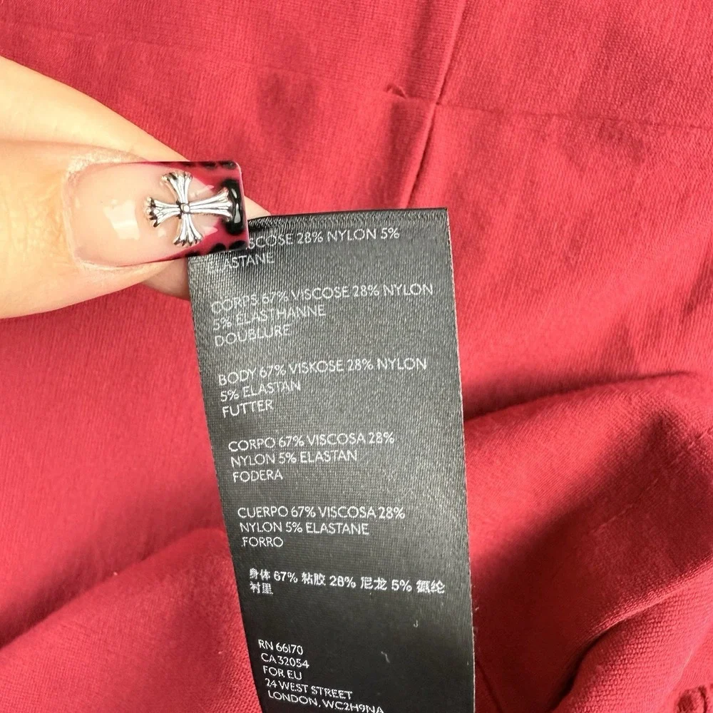 Urban Outfitters Mini Dress Womens Medium Red Adjustable Thin Straps Stretch Y2K - Picture 11 of 14
